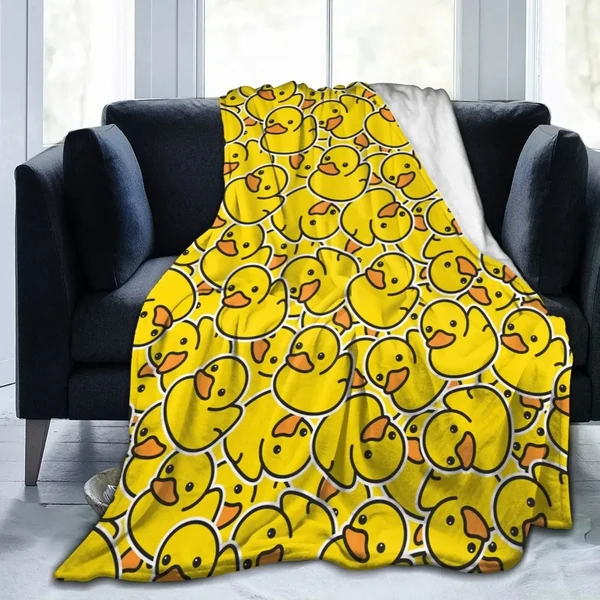 Soft Yellow Duck Blanket – Cute Animal Flannel Throw Blanket for Kids Bedroom Decor Outstanding