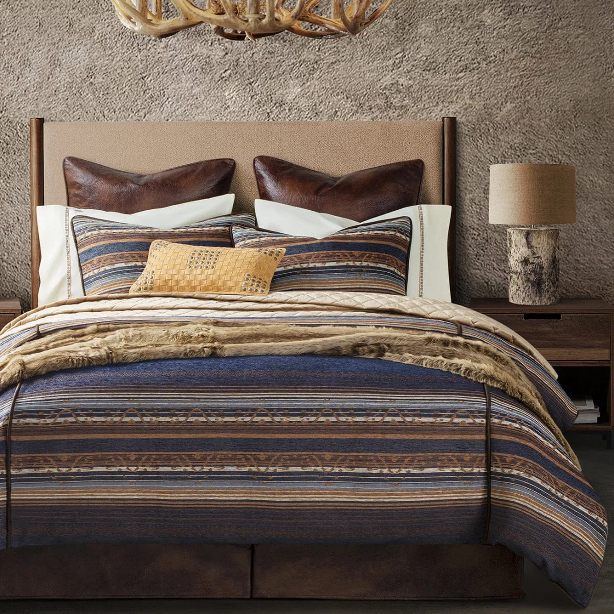 Green Estes Chenille Bedding Set Refined
