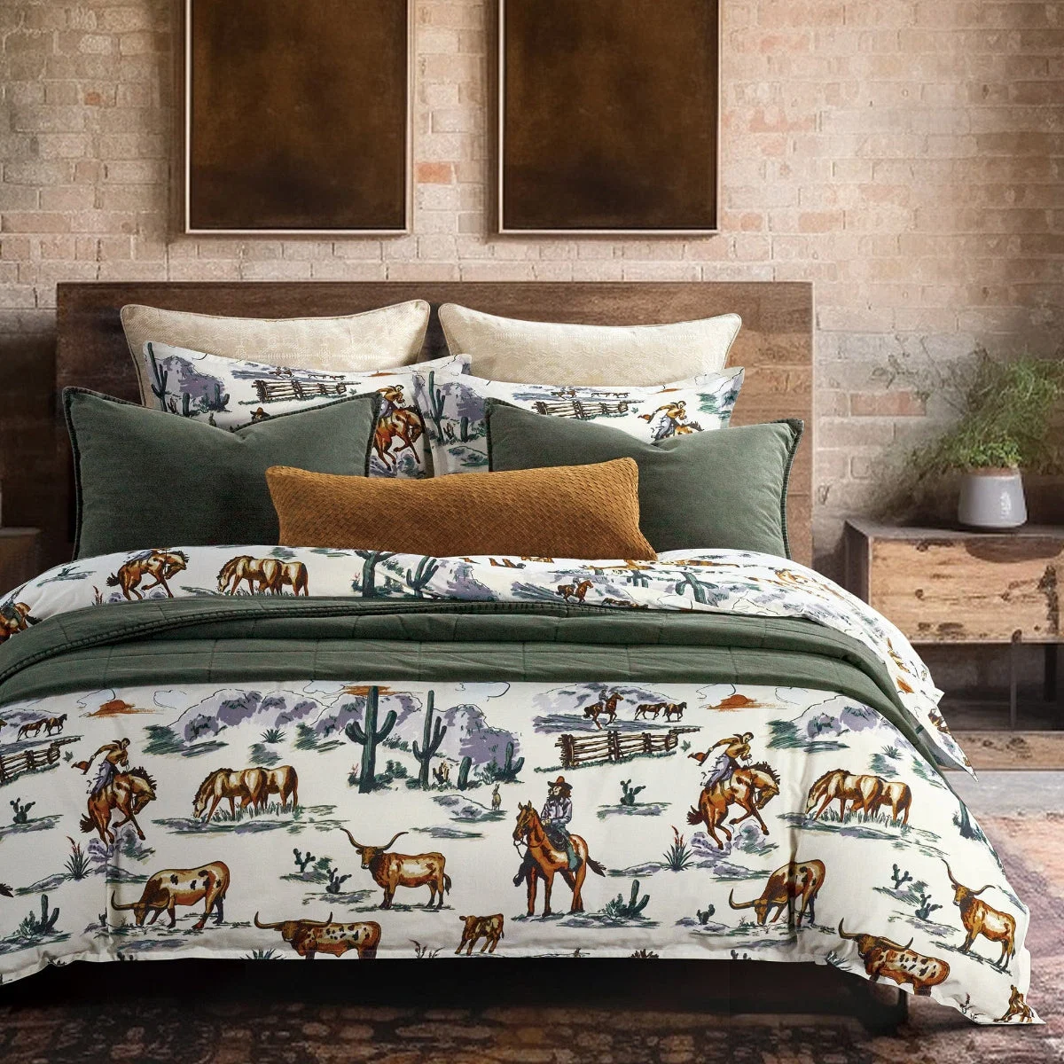 Powerful Ranch Life Reversible Duvet Cover Set Elegant
