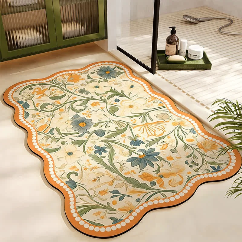 Premium Ownkoti French Chic Diatom Mud Absorbent Bath Mat Clean
