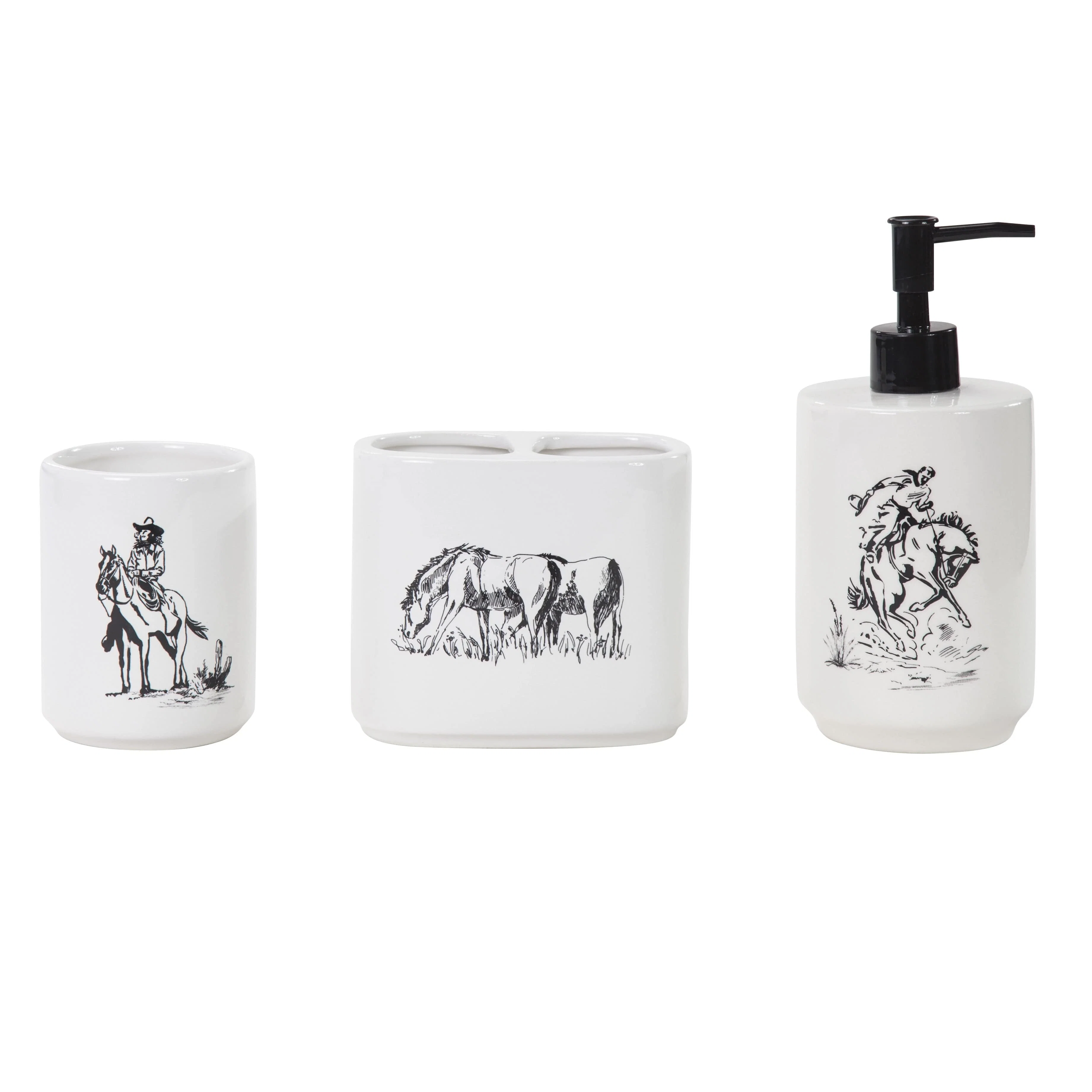 Original Design Ranch Life Countertop Bathroom Set 3 Pc Carefully Designed