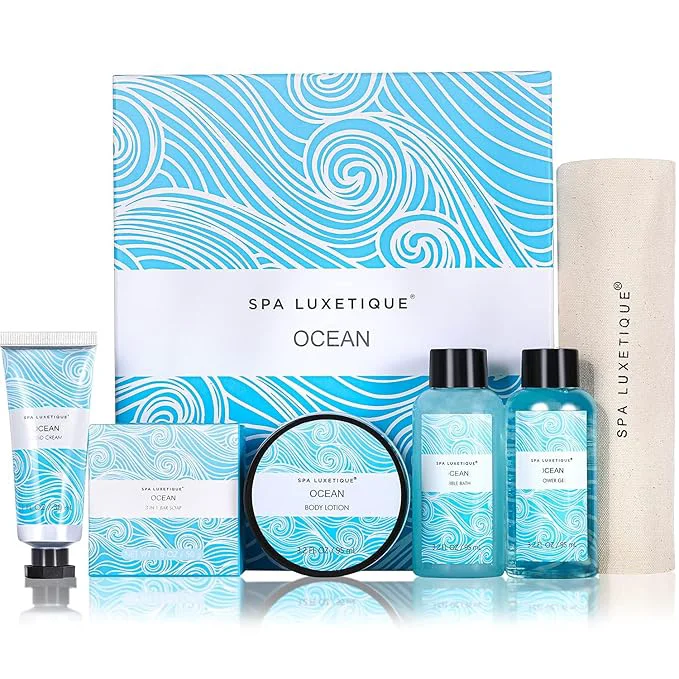 Optimized Spa Luxetique Spa Gift Set for Women Ocean Spa Set Includes Body Lotion Next-Generation