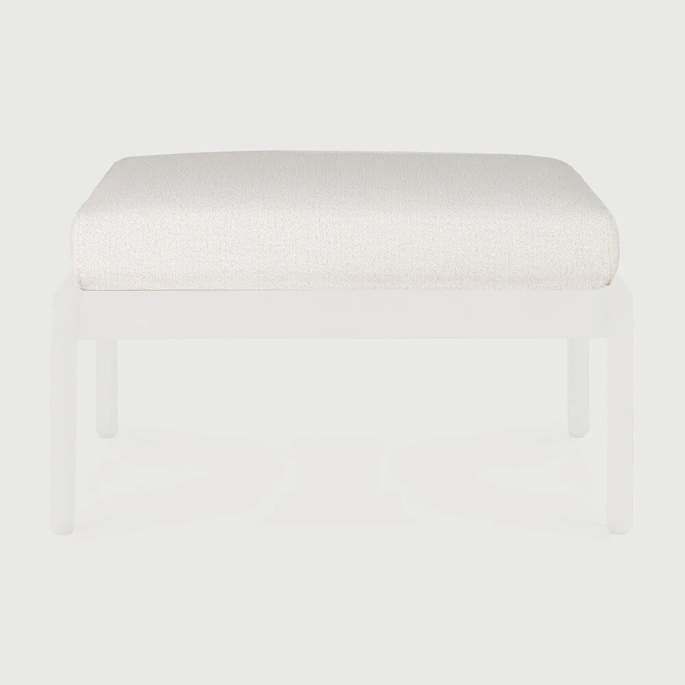 World-Class Jack Outdoor Footstool Cushion Off White Fabric Enhanced