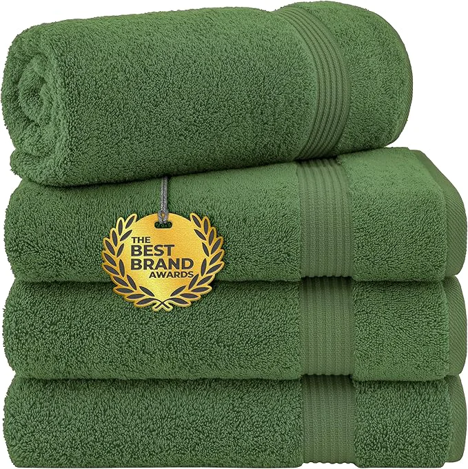 Modern Cotton Paradise 4 Piece Turkish Bath Towels First-Class