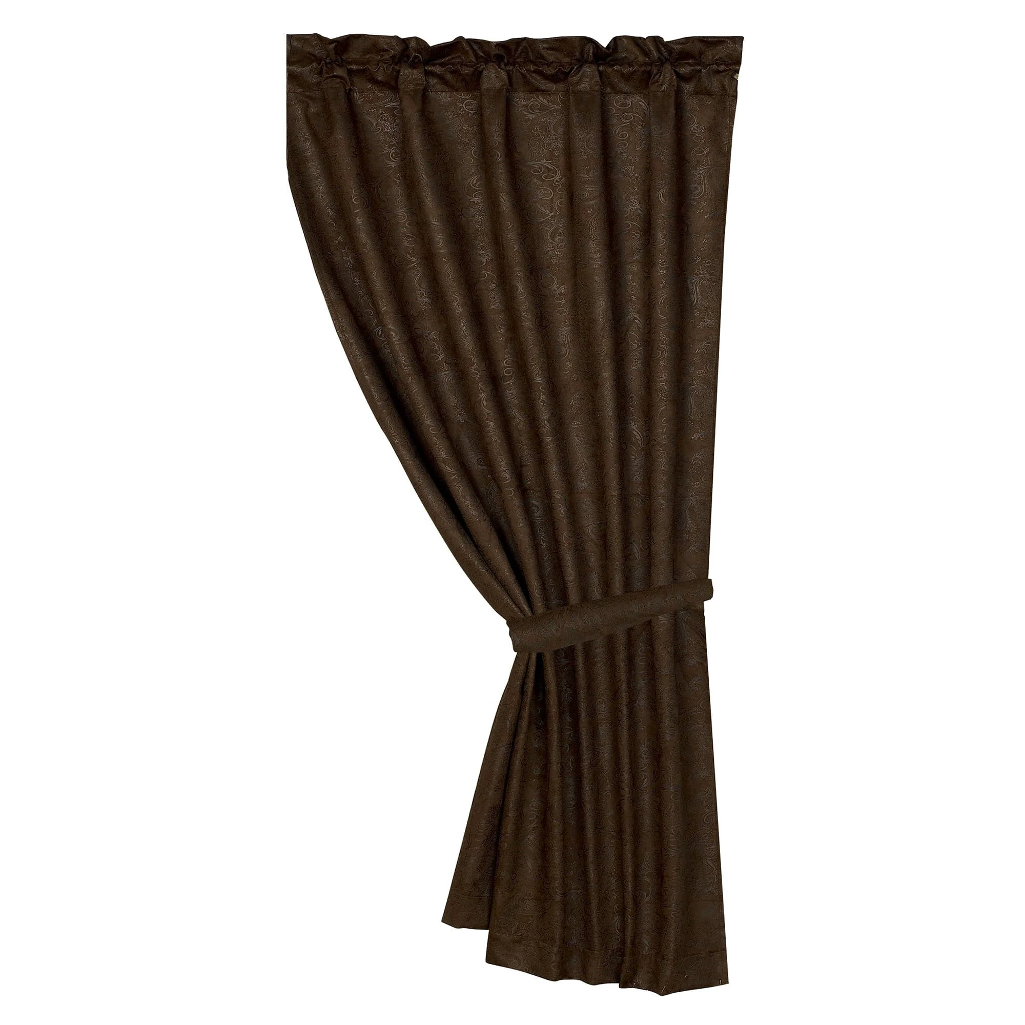 Pure Chocolate Tooled Leather Curtain Original Design