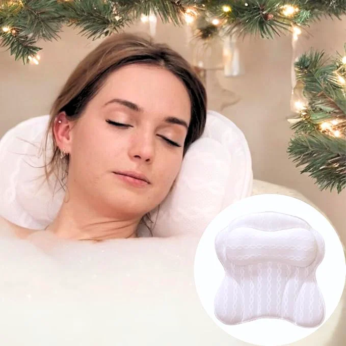 Official Bath Pillow – Bath Pillows for Tub Neck Back Support Luxury Bathtub Pillows Proven