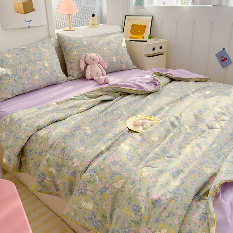 Classic Ownkoti Fairytale Bunny amp Floral Cotton Quilt First-Class