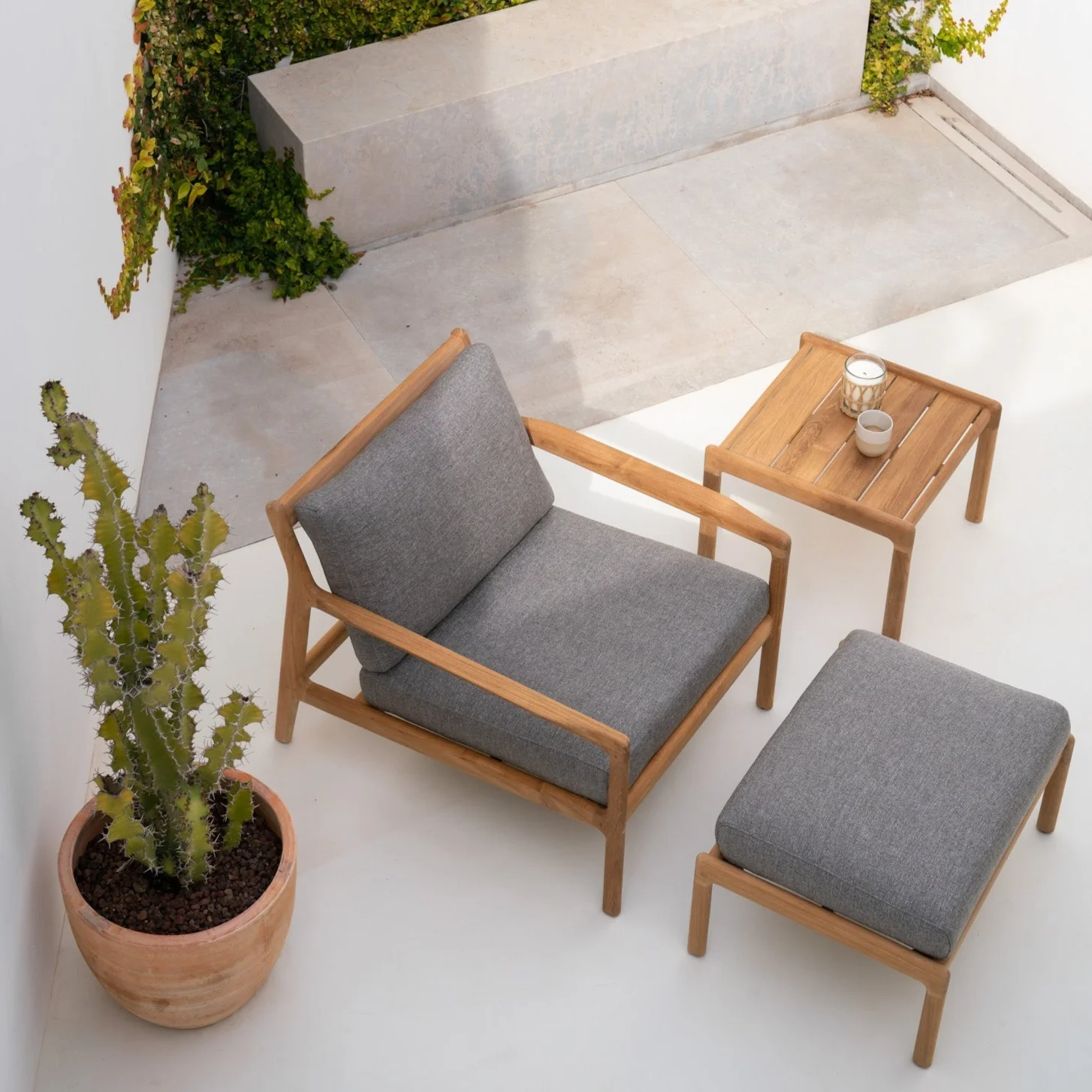 Specialty Jack Solid Teak Outdoor Side Table Clean