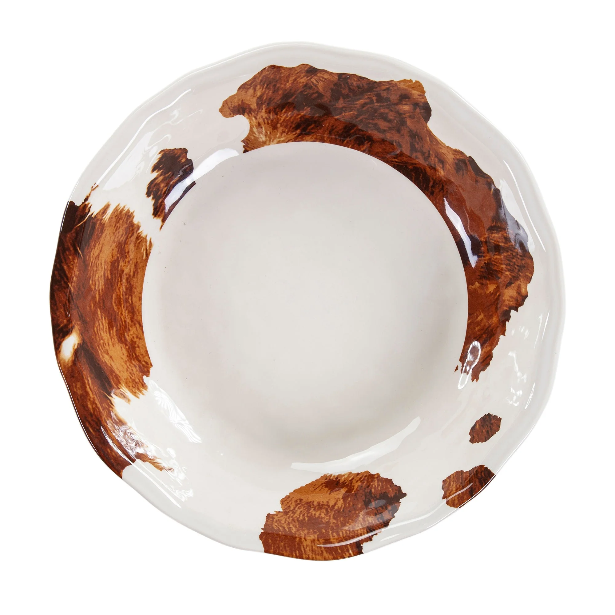 Easy-to-Use Elsa Cowhide Melamine Serving Bowl Certified