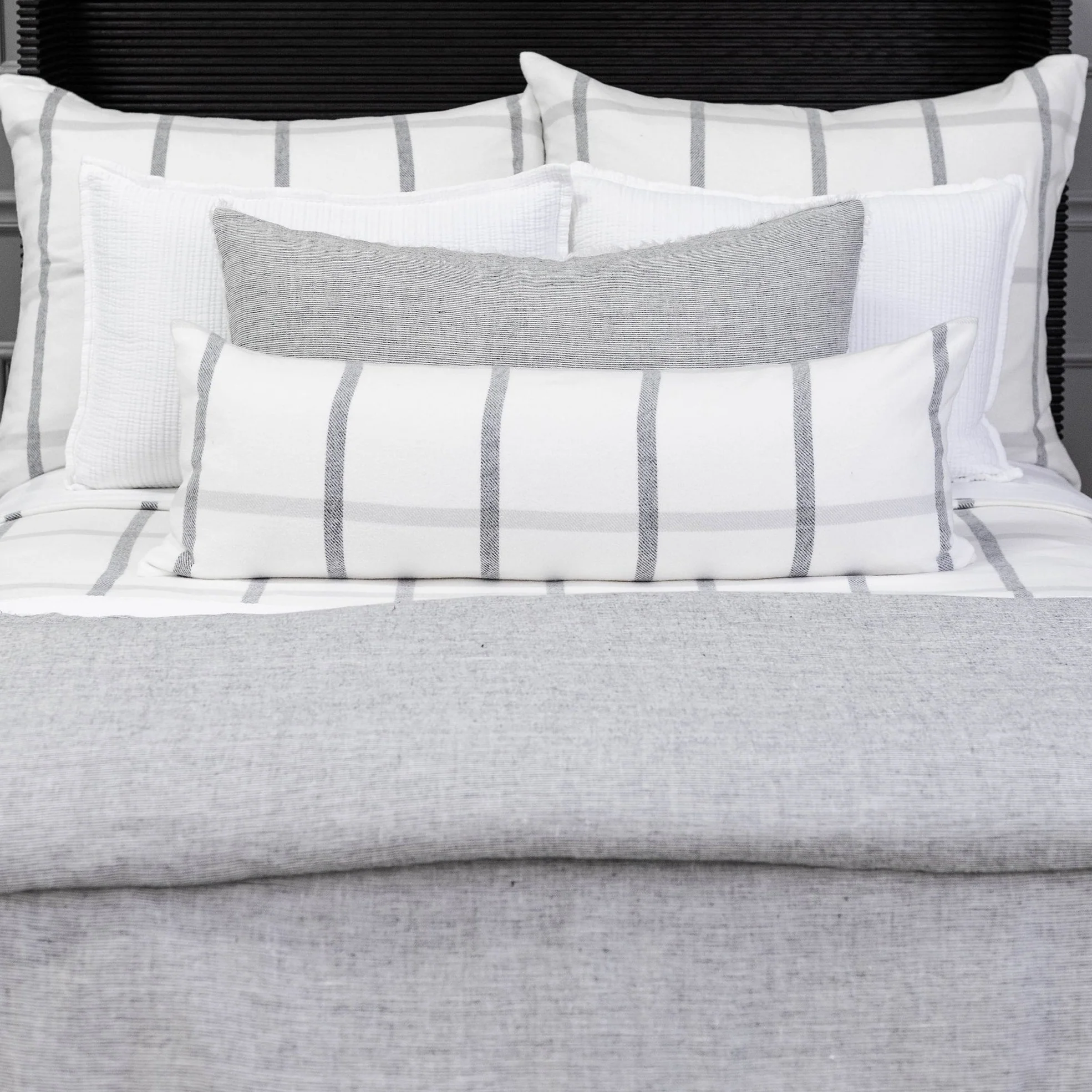 Convenient Logan King Sham Charcoal High-End