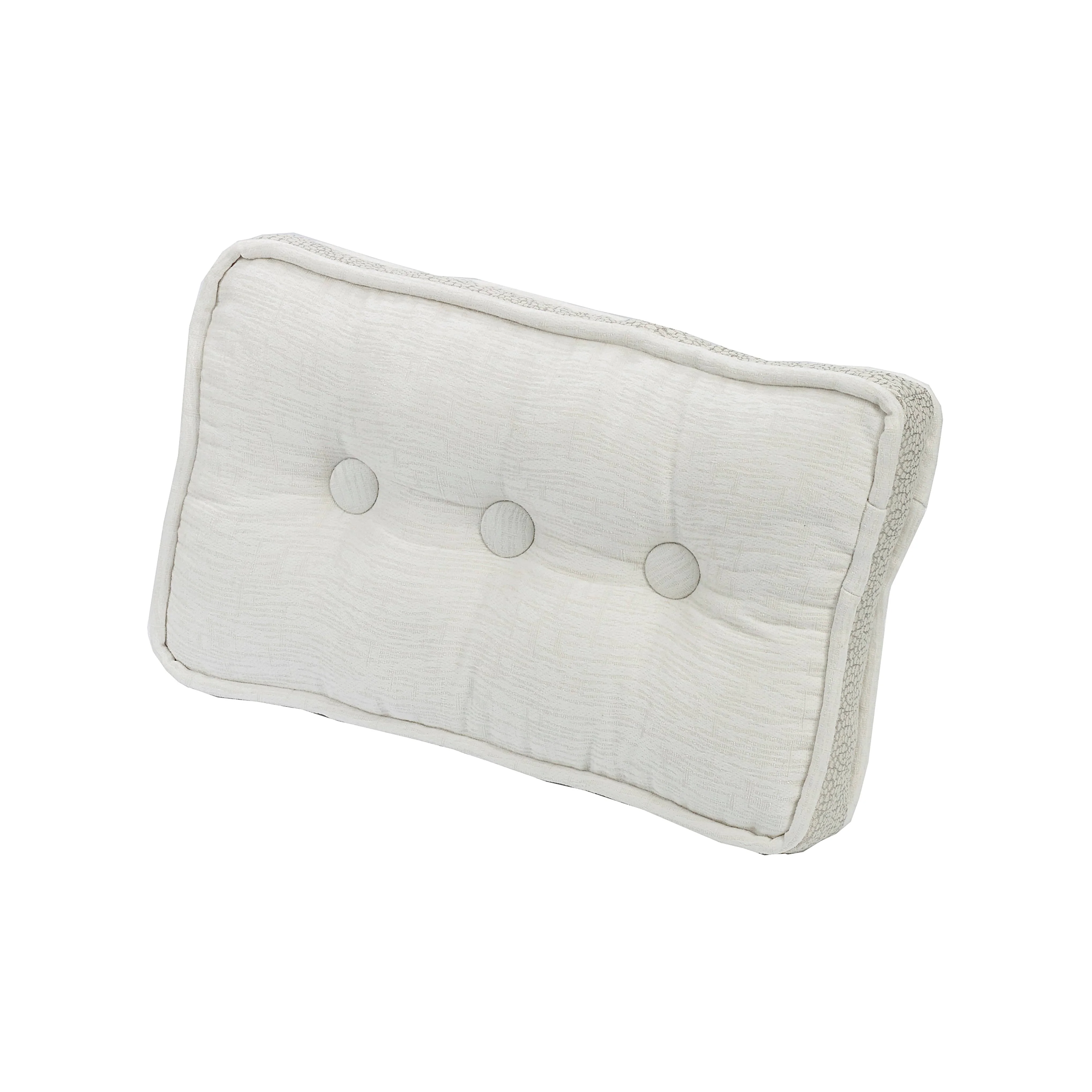 Soft Wilshire 3-Button Decorative Box Pillow Natural