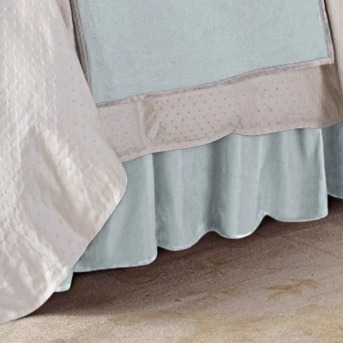 Reliable Gatherer Velvet Bed Skirt Long-Lasting