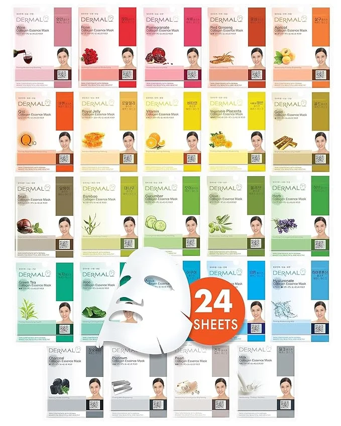 Flexible DERMAL 24 Combo Pack Made in Korea Facial Mask – 20 Years of K-Beauty Secure
