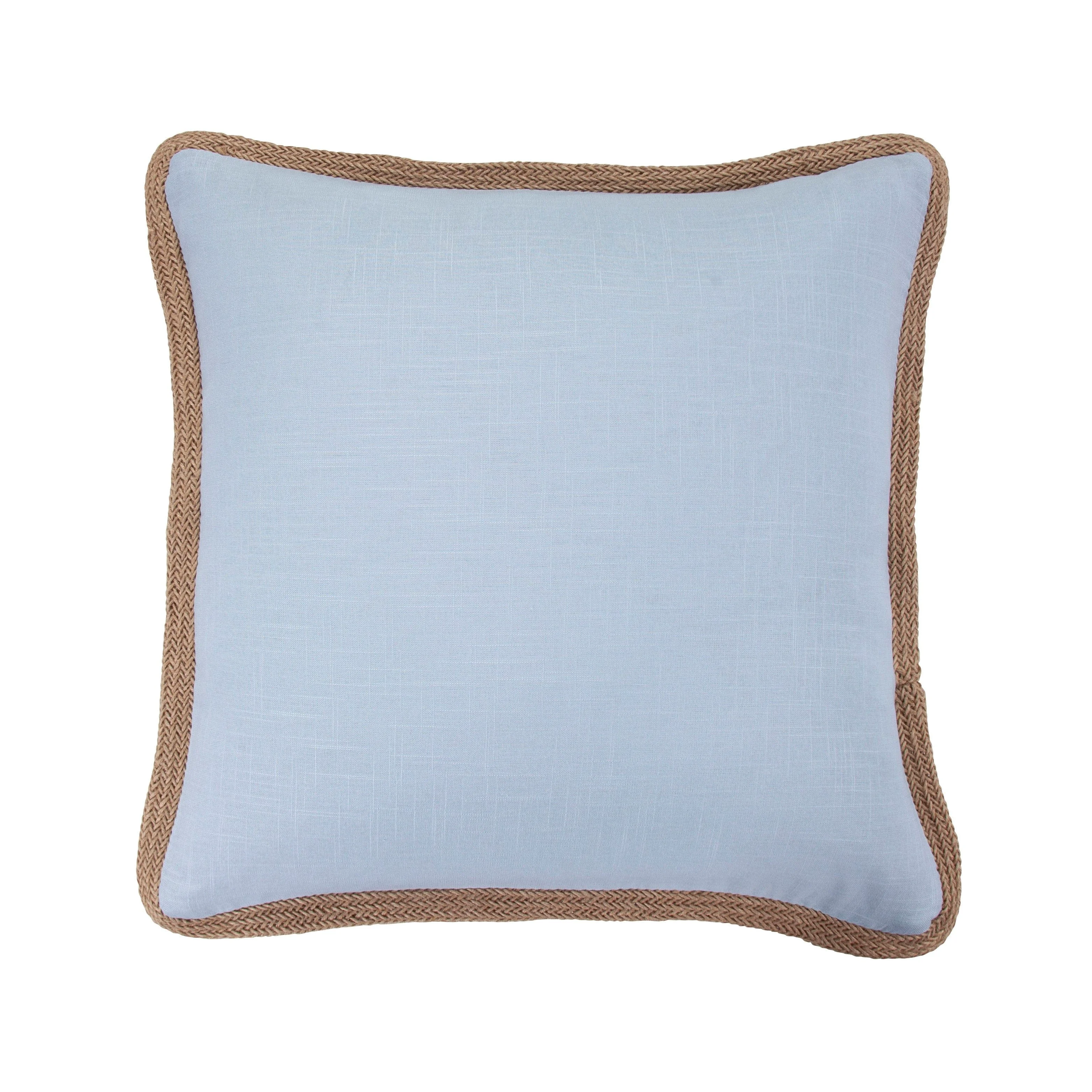 High-End Luna Washed Linen Jute Trimmed Pillow Consistent