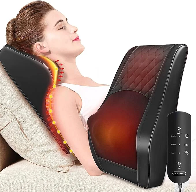 Environmentally Friendly Boriwat Back Massager with Heat 3D Kneading Massage Pillow Verified