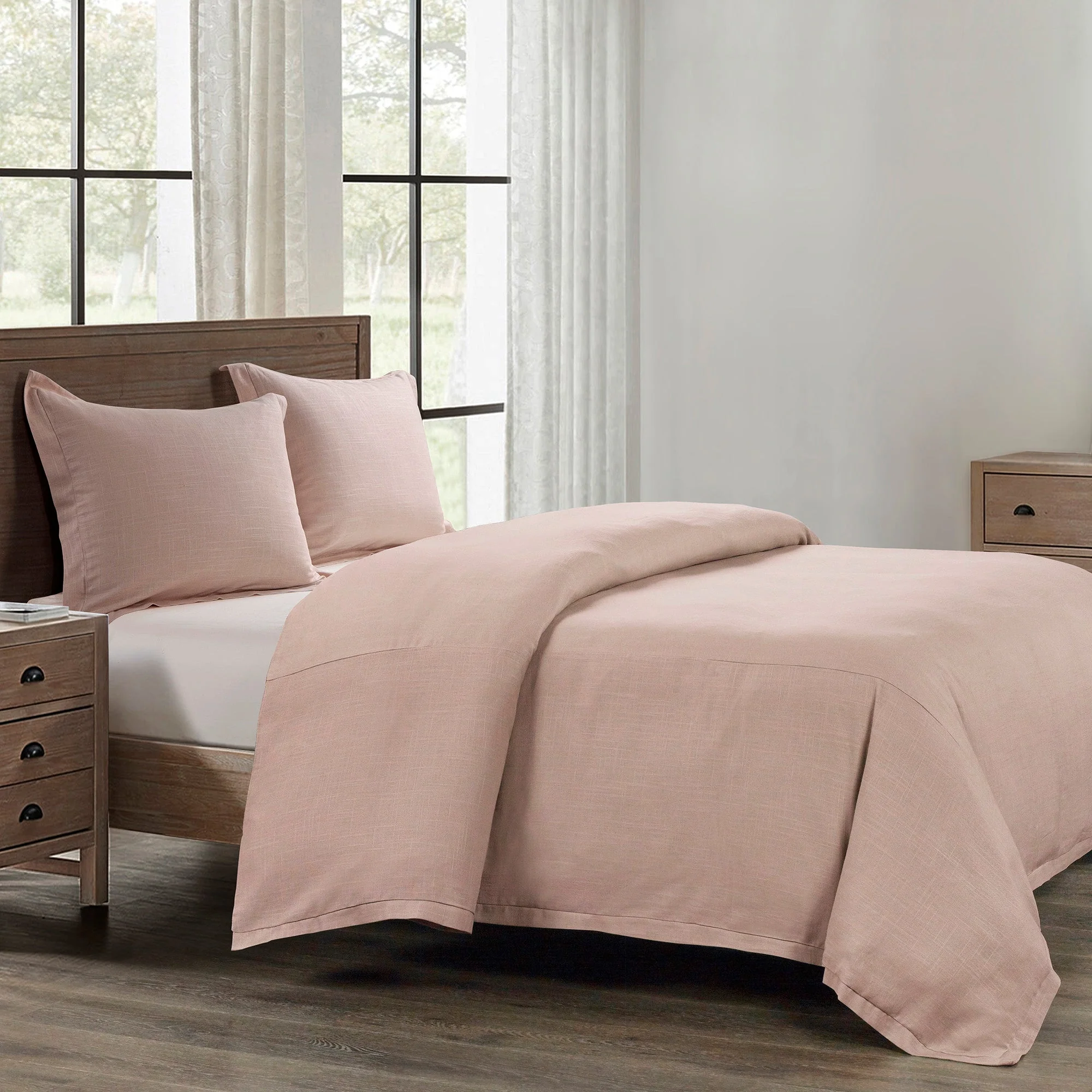 Superior Hera Washed Linen Flange Duvet Cover Quality