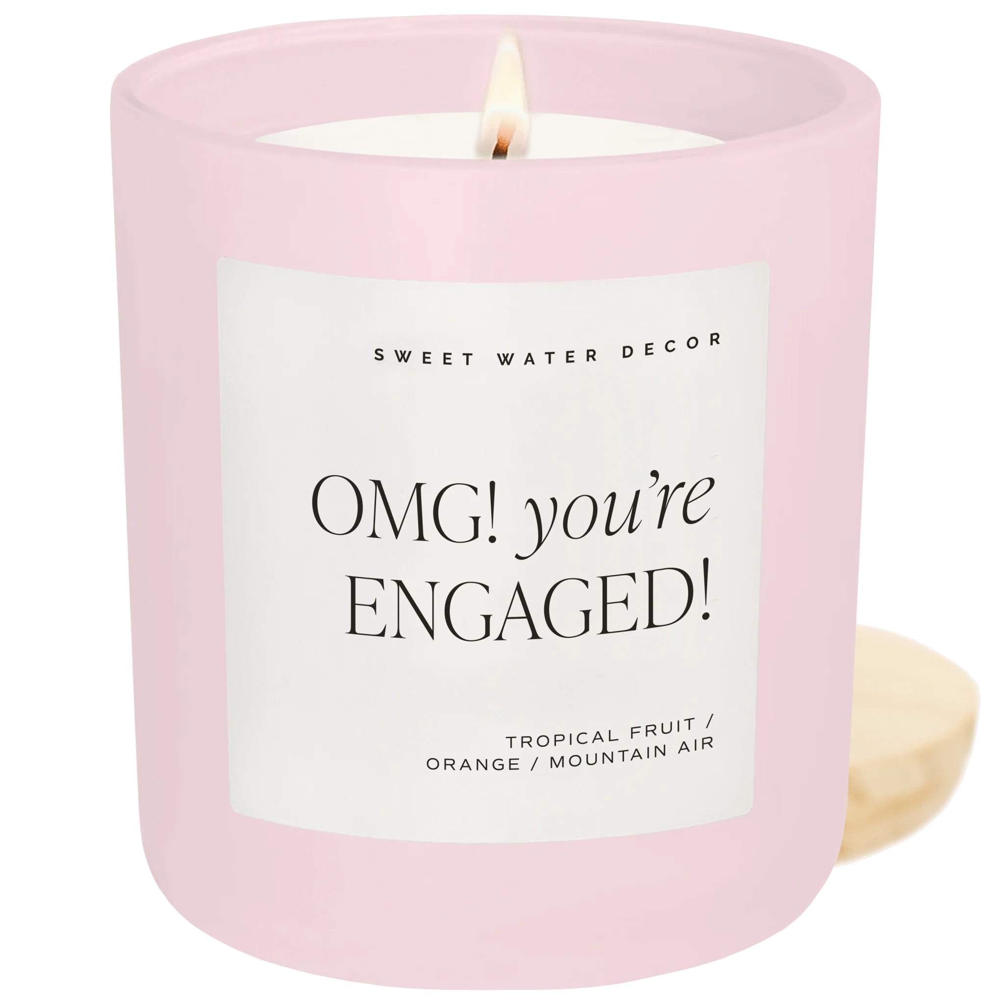 Specialty Omg You 39 re Engaged Soy Candle – Pink Matte Jar – 15 oz Fine Crafted