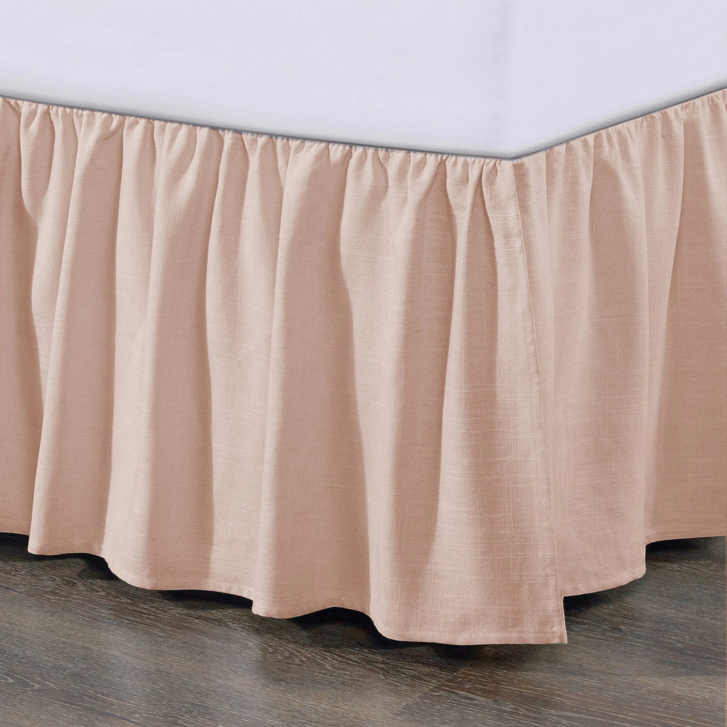 Selected Lily Washed Linen Gathered Bed Skirt Premium Material