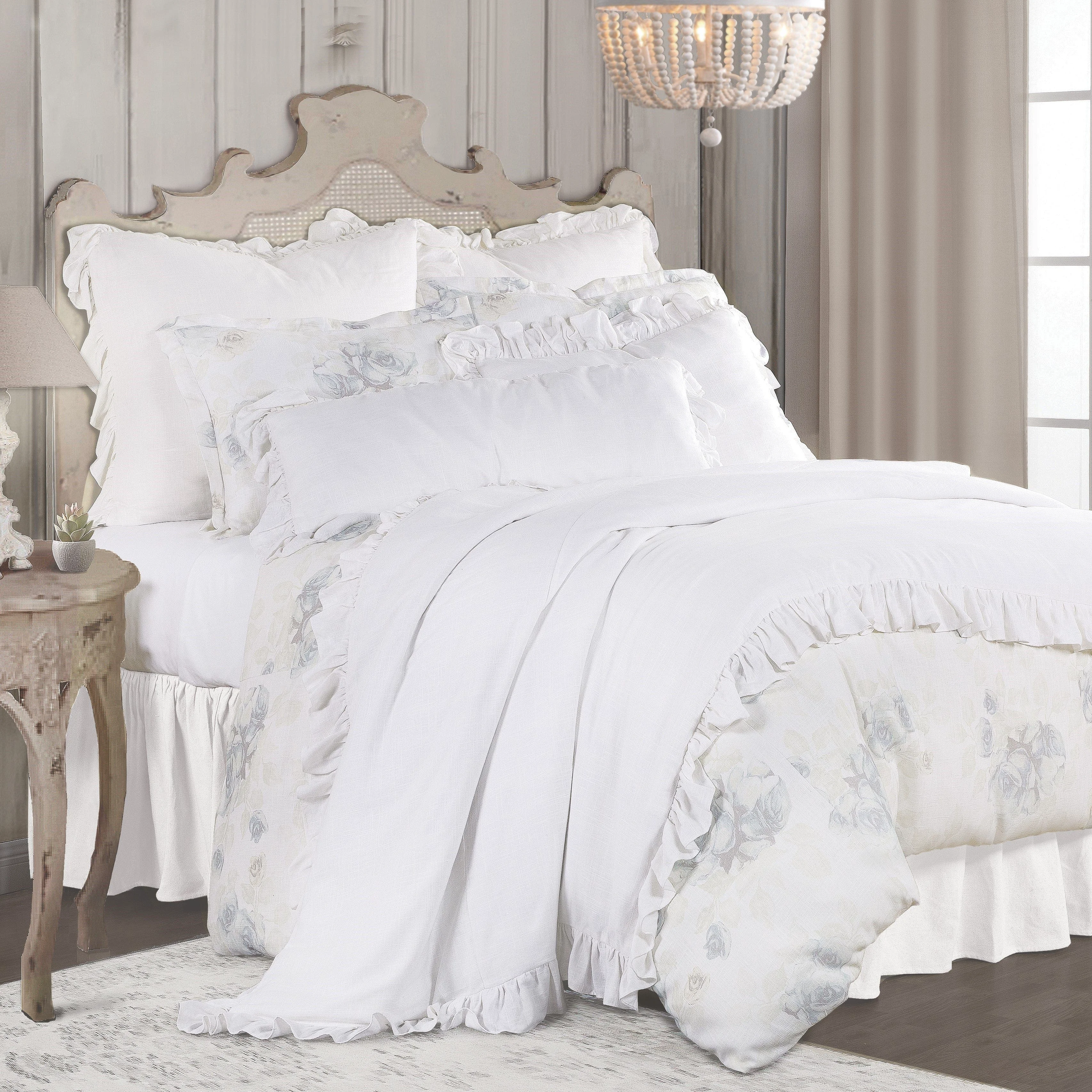 Fast Rosaline Washed Linen Comforter Set 3 Pc Unique