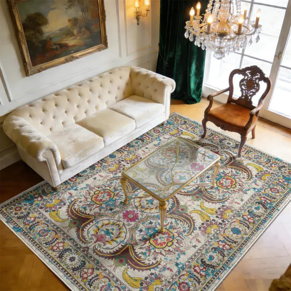 Contemporary Ownkoti Vintage Persian Bohemian Floor Mat Advanced