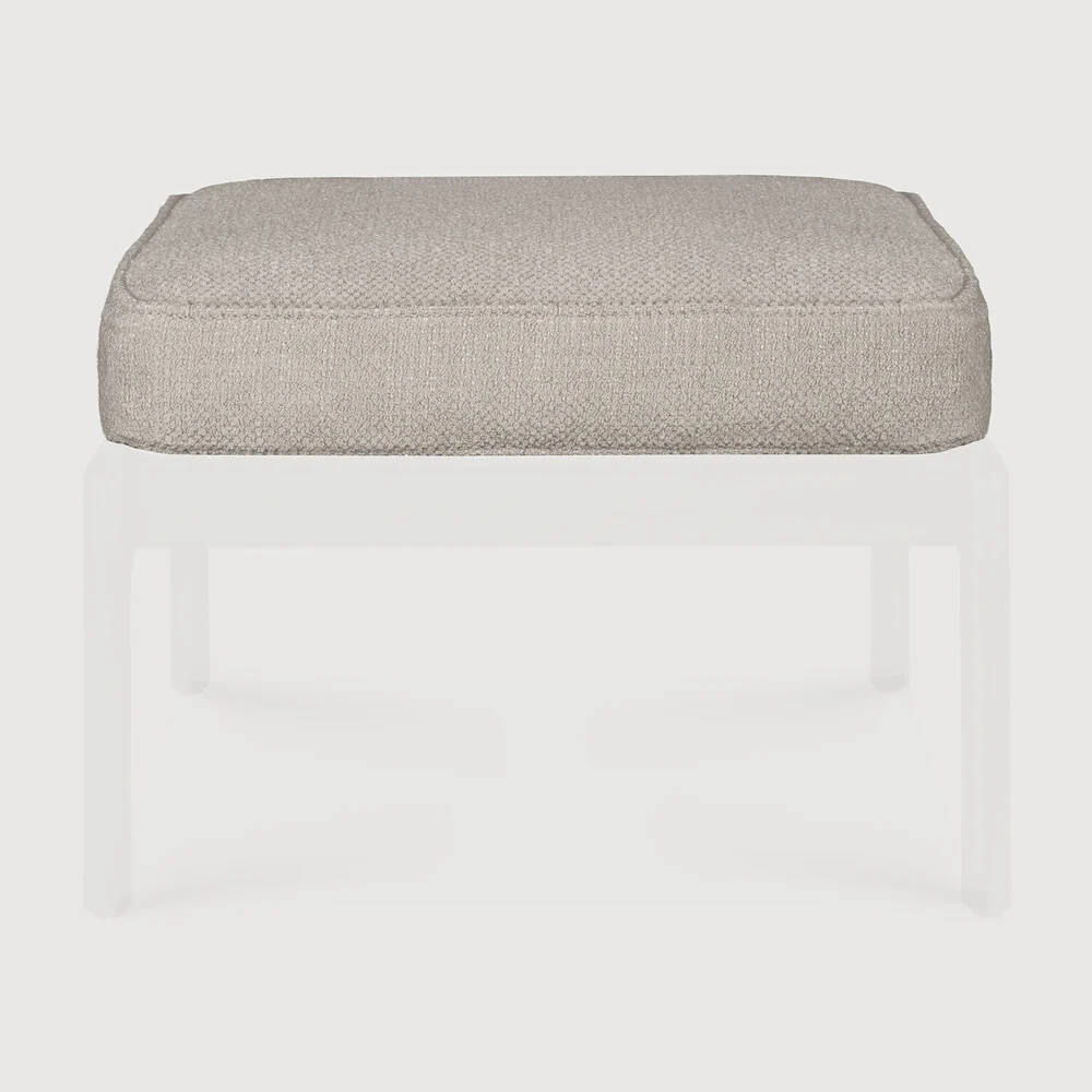 Environmentally Friendly Jack Footstool Cushion Ivory Fabric Fine