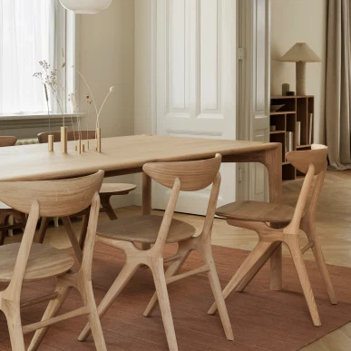 Premium Material Pi Dining Table Oak Rectangular Soft
