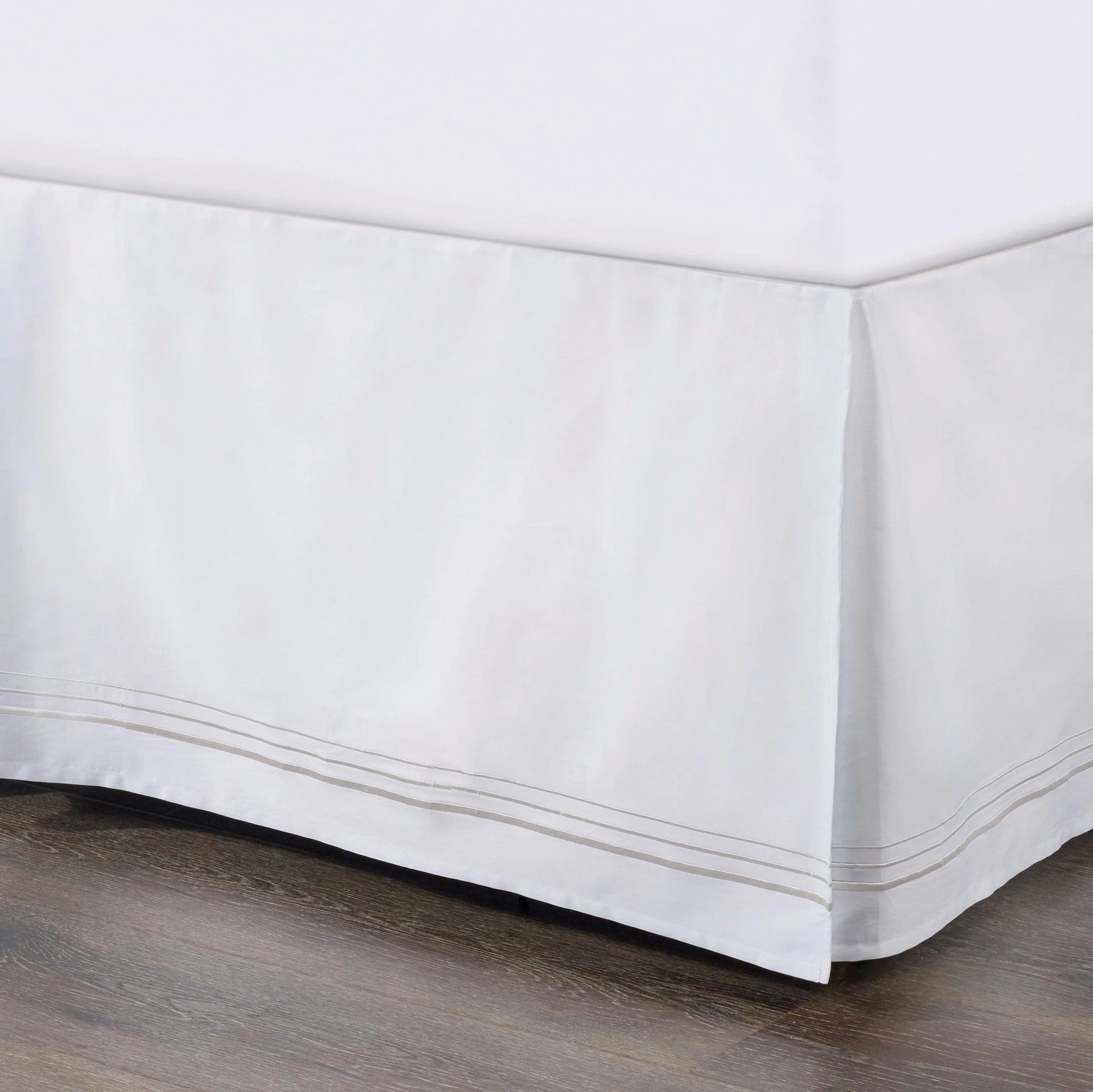 Modern Border Embroidery Bed Skirt Elegant