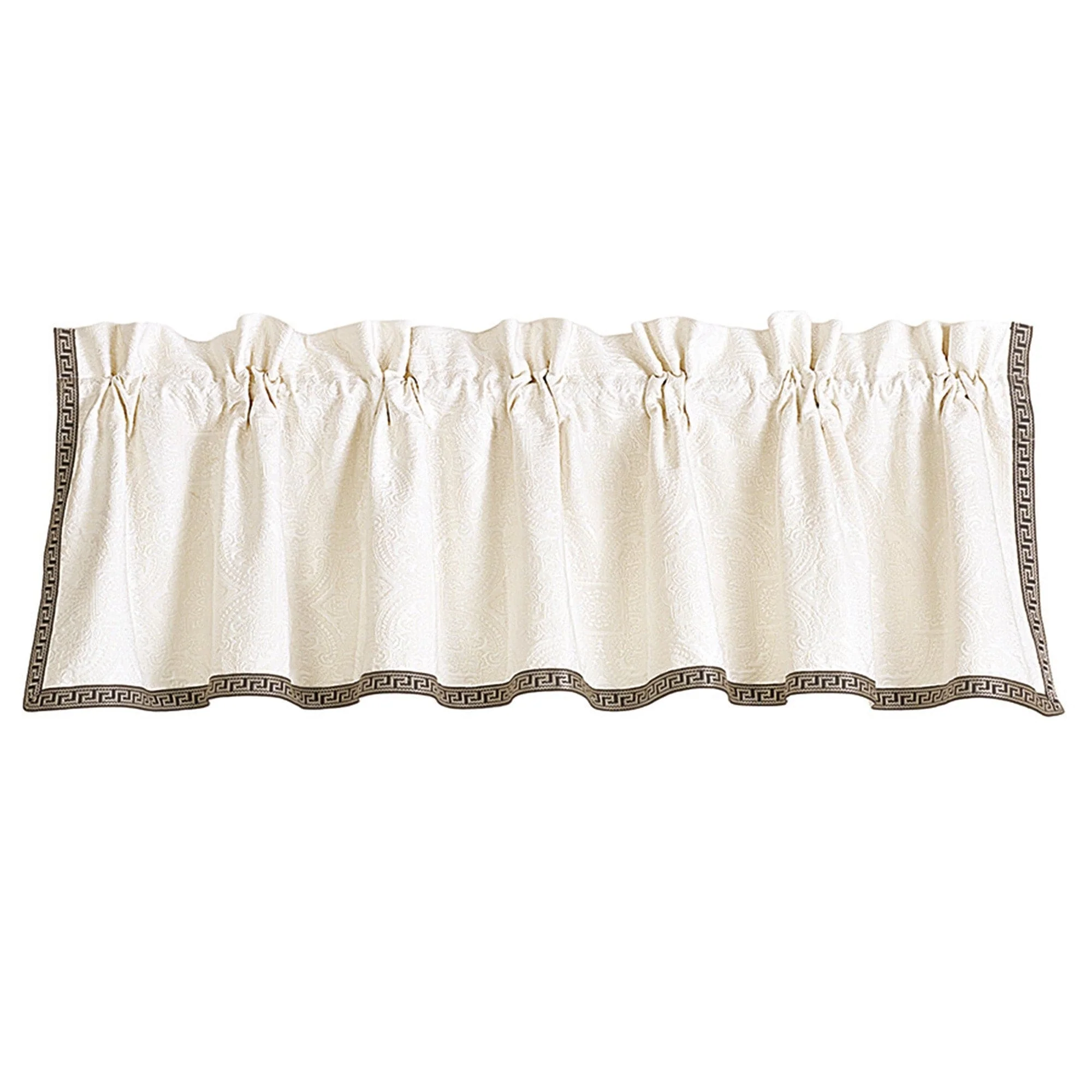 Reliable Matelassé Greek Key Trim Valance High-Performance