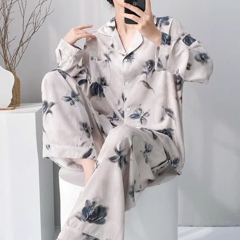 Environmentally Friendly Ownkoti Ink Wash Floral Butterfly Pajama Set Efficient
