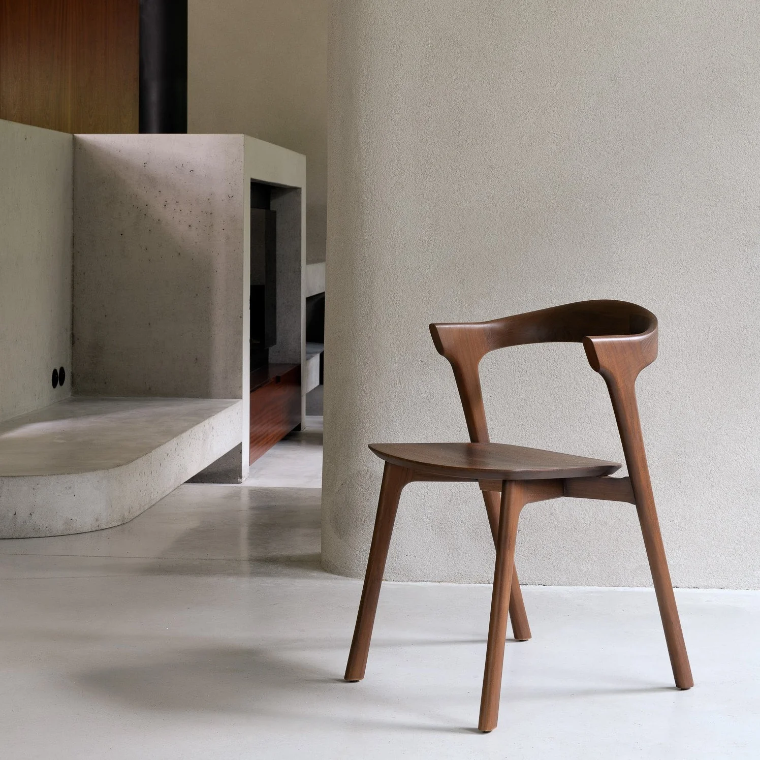 Environmentally Friendly Bok Solid Brown Teak Dining Chair Pure