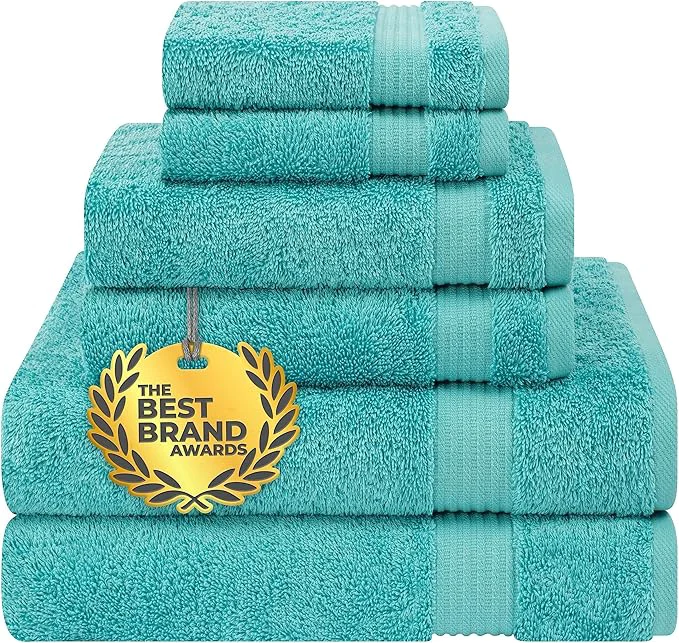 Sustainable Cotton Paradise 6 Piece Towel Set Cotton Soft Absorbent Turkish Towels Fashionable