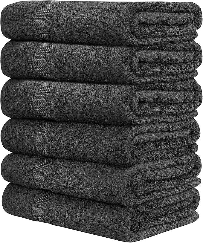 High-Grade QUBA LINEN Hotel Spa Cotton Bath Towels Pack of 6 Ultra Soft Quick Dry Trusted