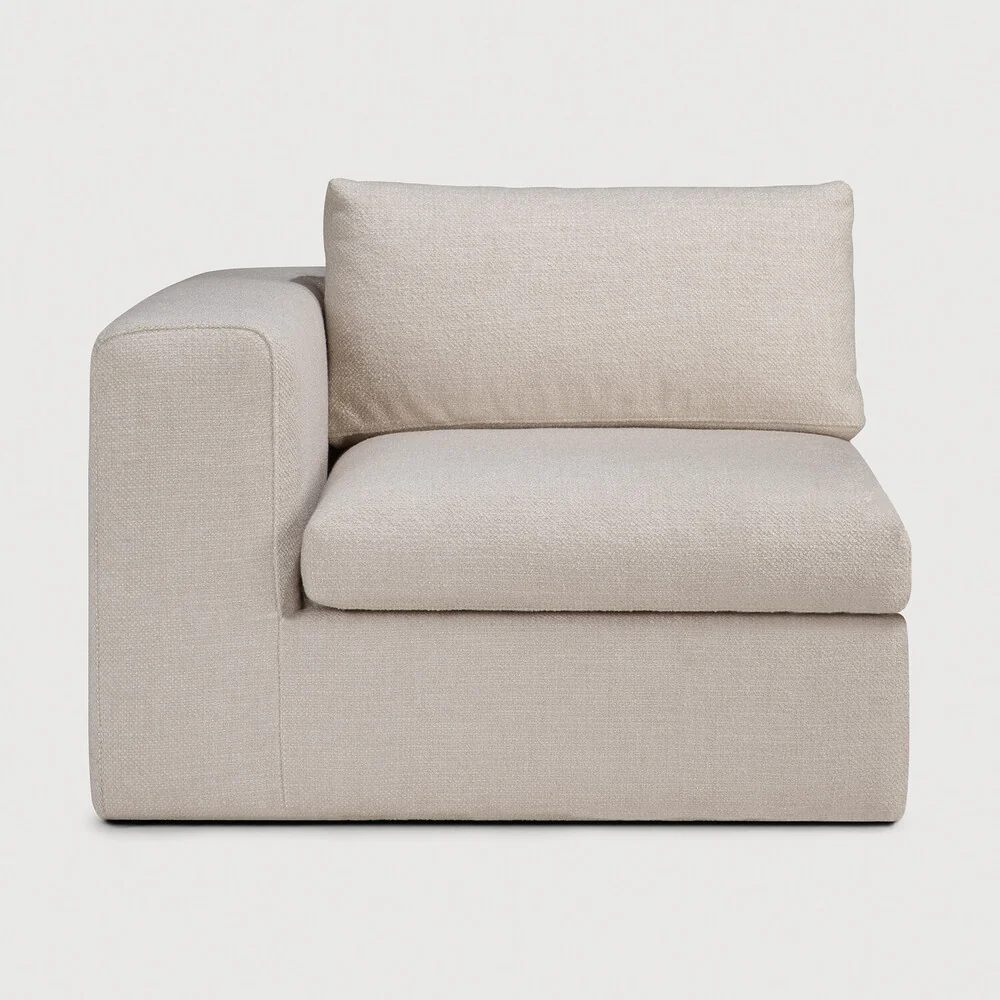 Clean Mellow sofa – Ivory fabric – end seater left and right – removable cover High-End