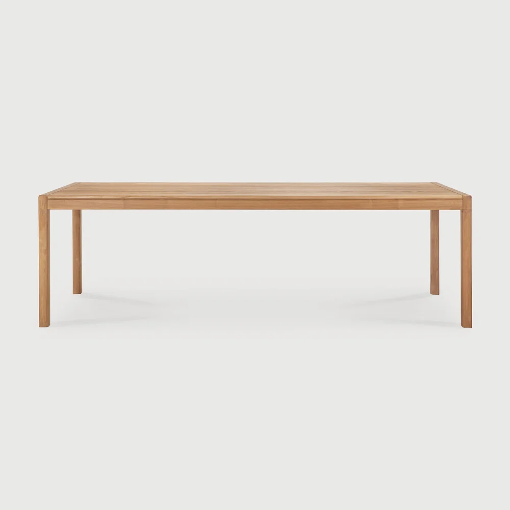 Minimalist Jack outdoor dining table – teak – rectangular High-End