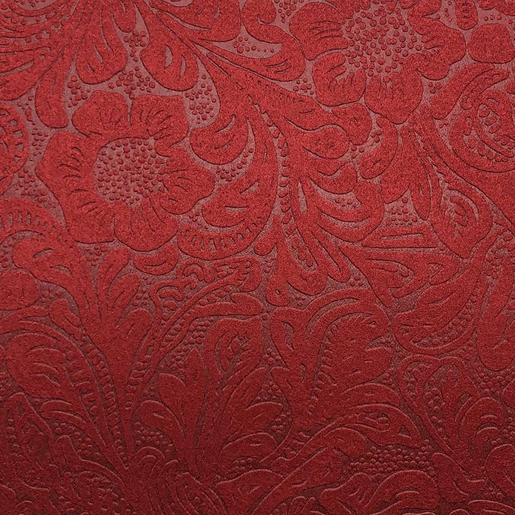 Comfortable Cheyenne Red Faux Leather Swatch Original