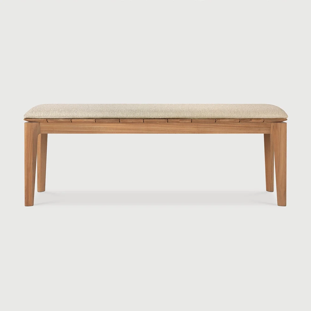 Smart Bok outdoor bench – teak – Natural fabric – 2 seater Outstanding