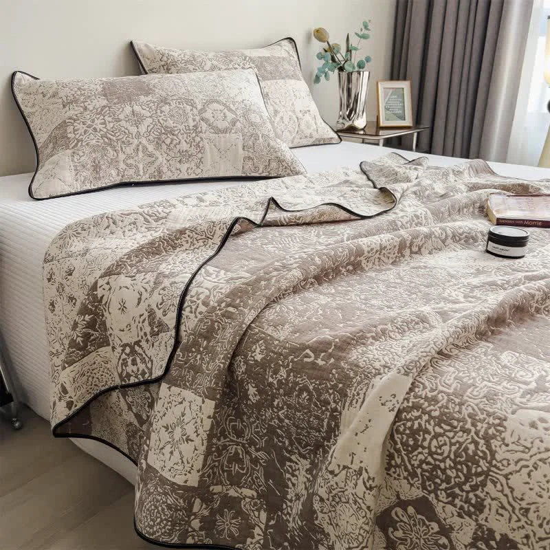 Modern Ownkoti Patchwork Style Cotton Gauze Quilt Blanket Quality