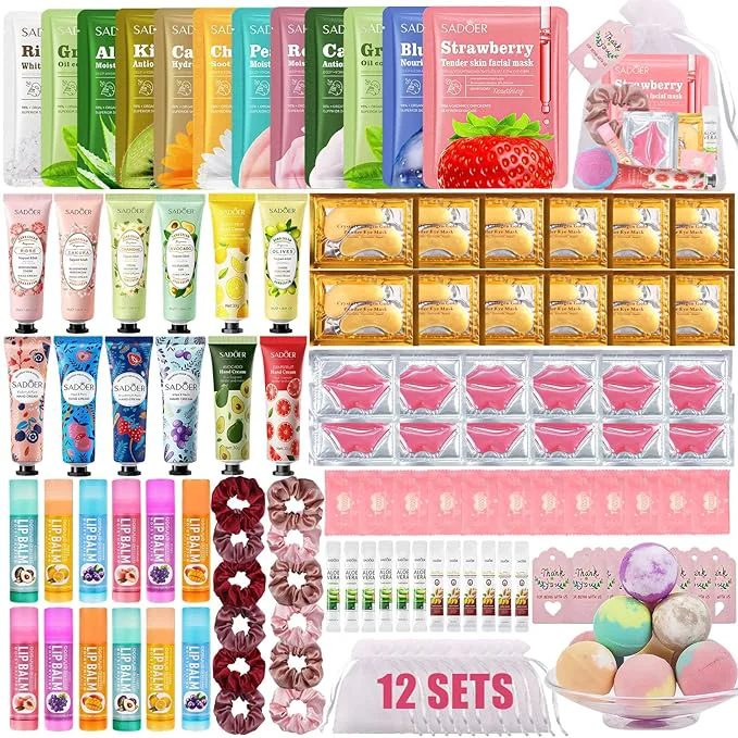 Secure 132PCS Spa Party Supplies for Women Spa Party Favors Include Face Masks Breathable