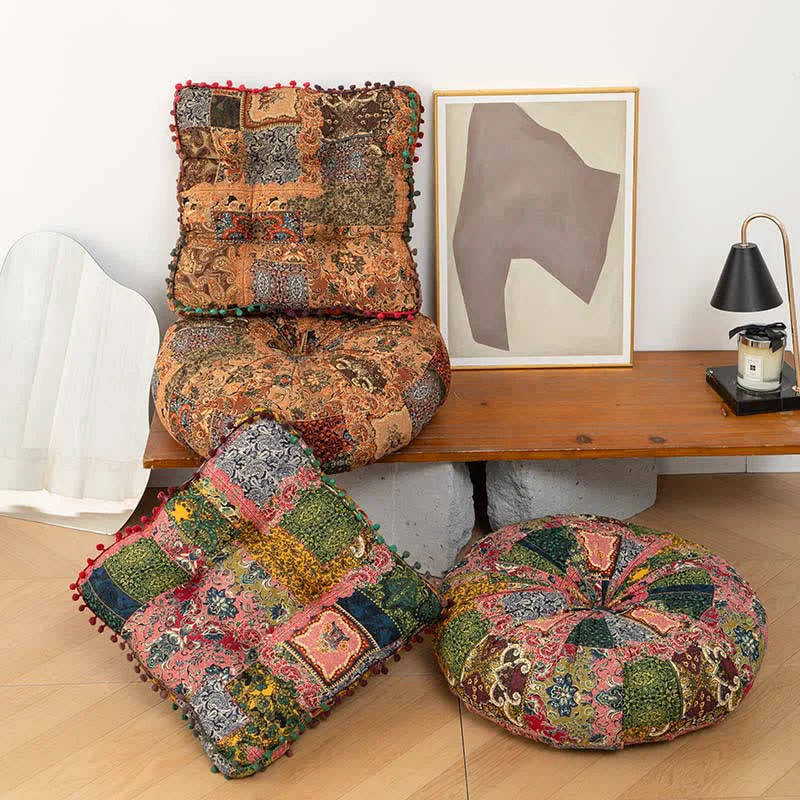 Top-Quality Ownkoti Bohemian Patchwork Mandala Floor Pillow Reusable