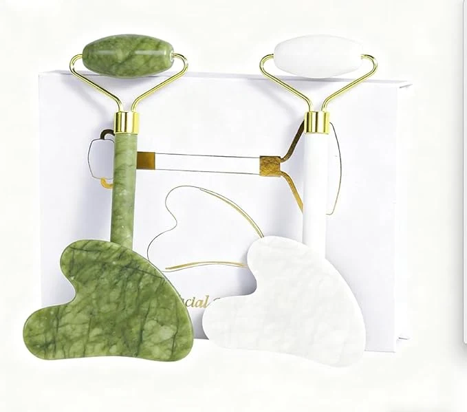 Traditional Jade Roller Gua Sha Tools – Nature Gua Sha Facial Tool Skin Tightening Face Flexible