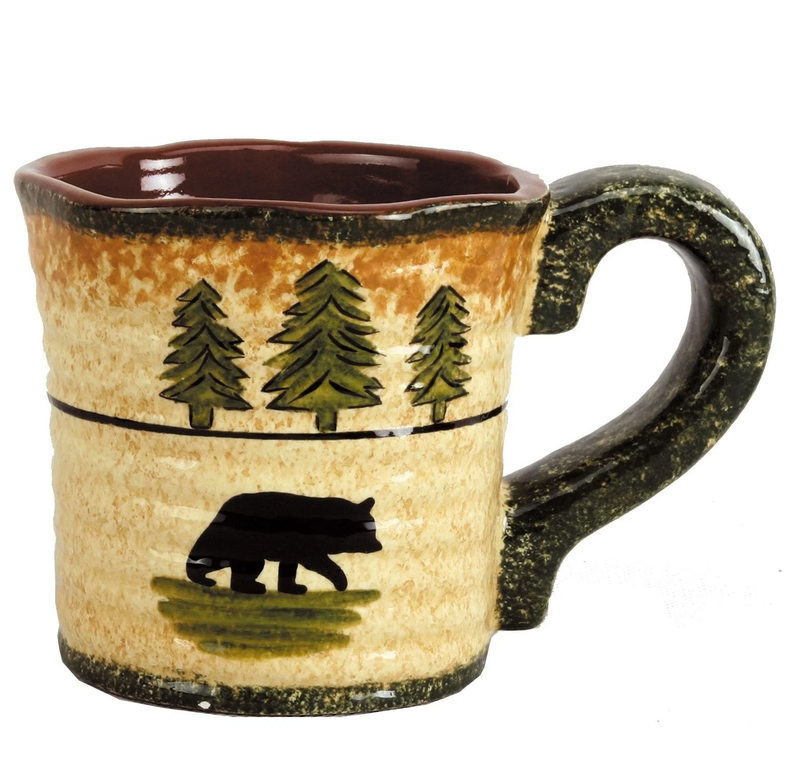 Efficient Rustic Bear Mug Set 4 Pc Safe