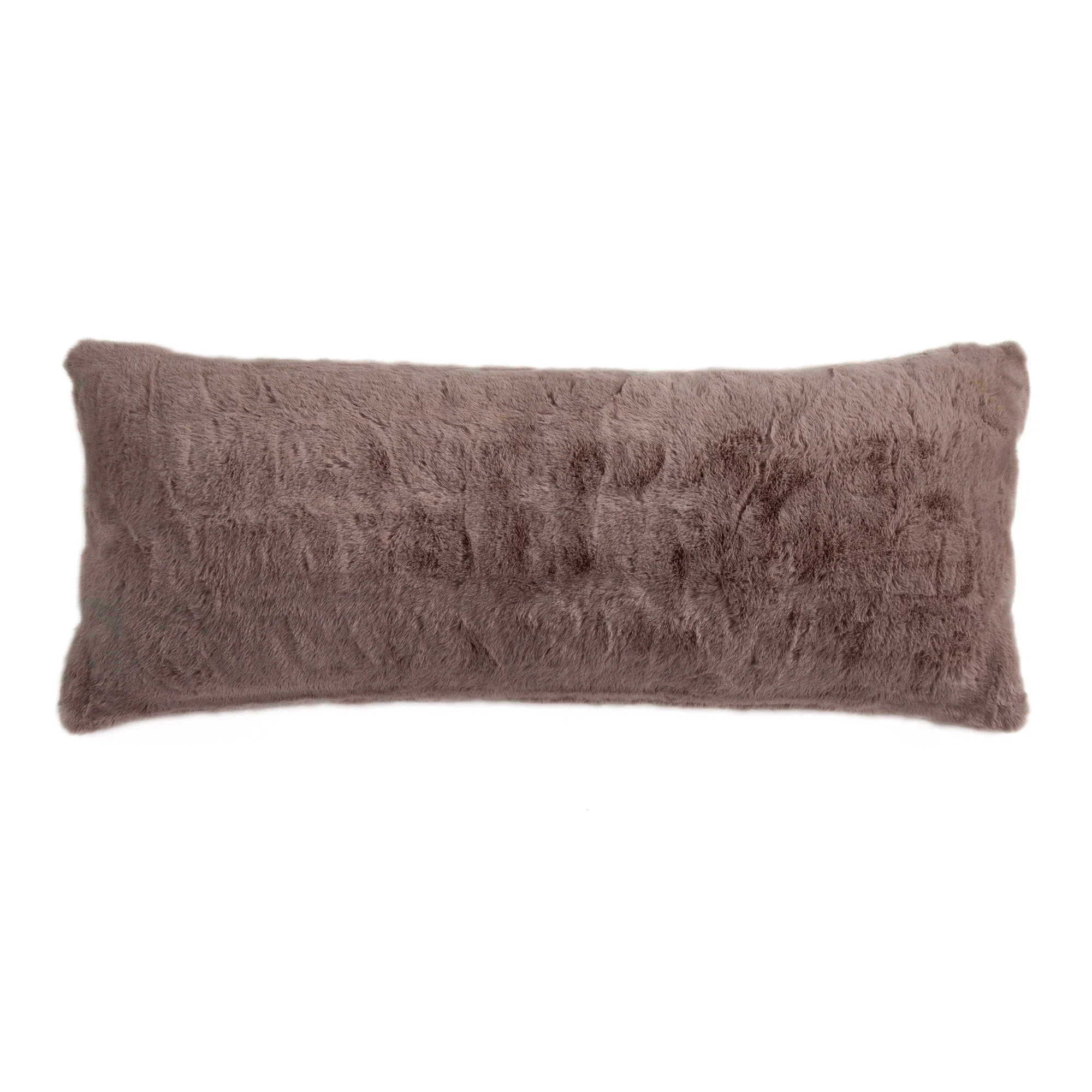 Fast Ruched Rabbit Double-Sided Lumbar Pillow with Down Insert Pure