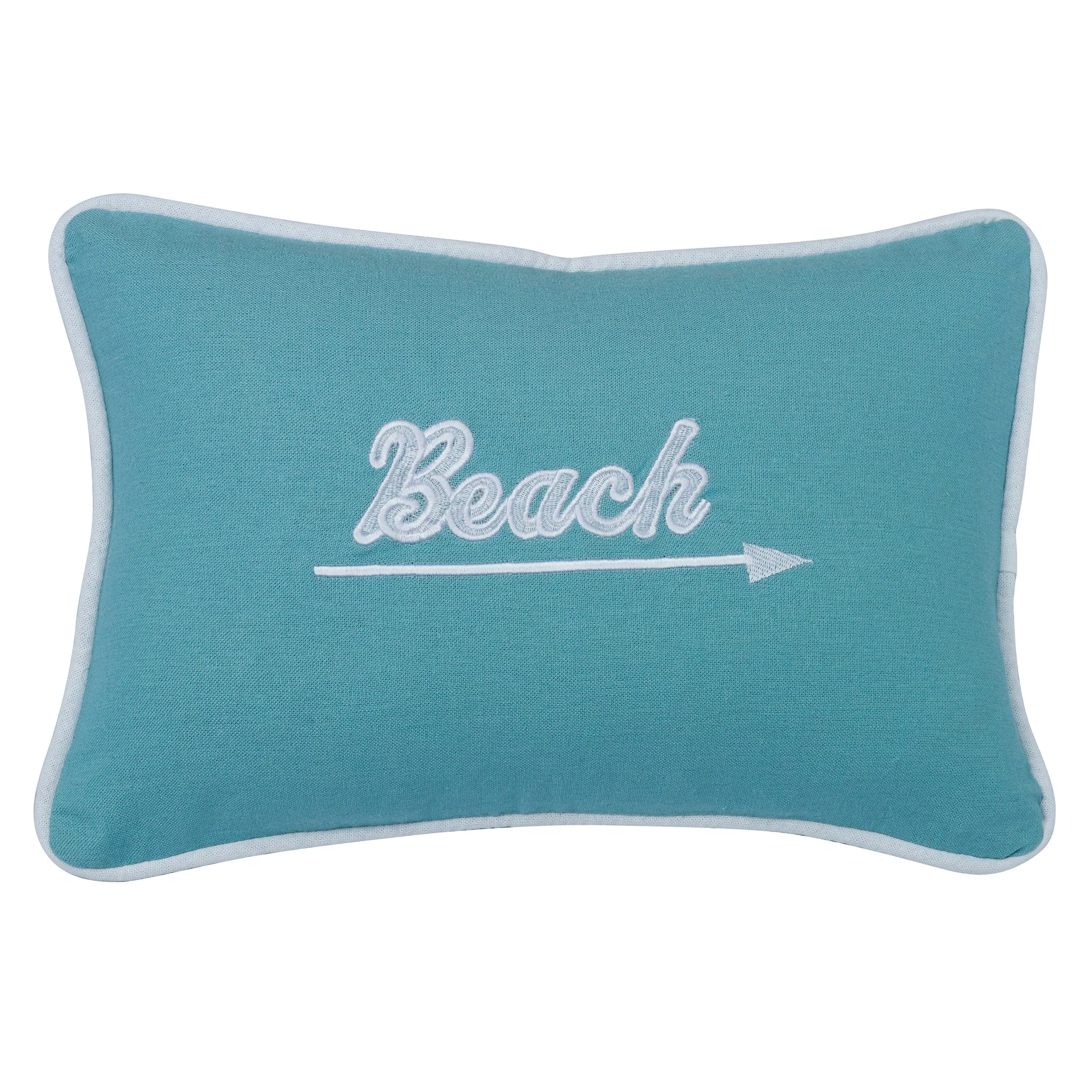 Original Embroidered quot Beach quot Pillow Proven