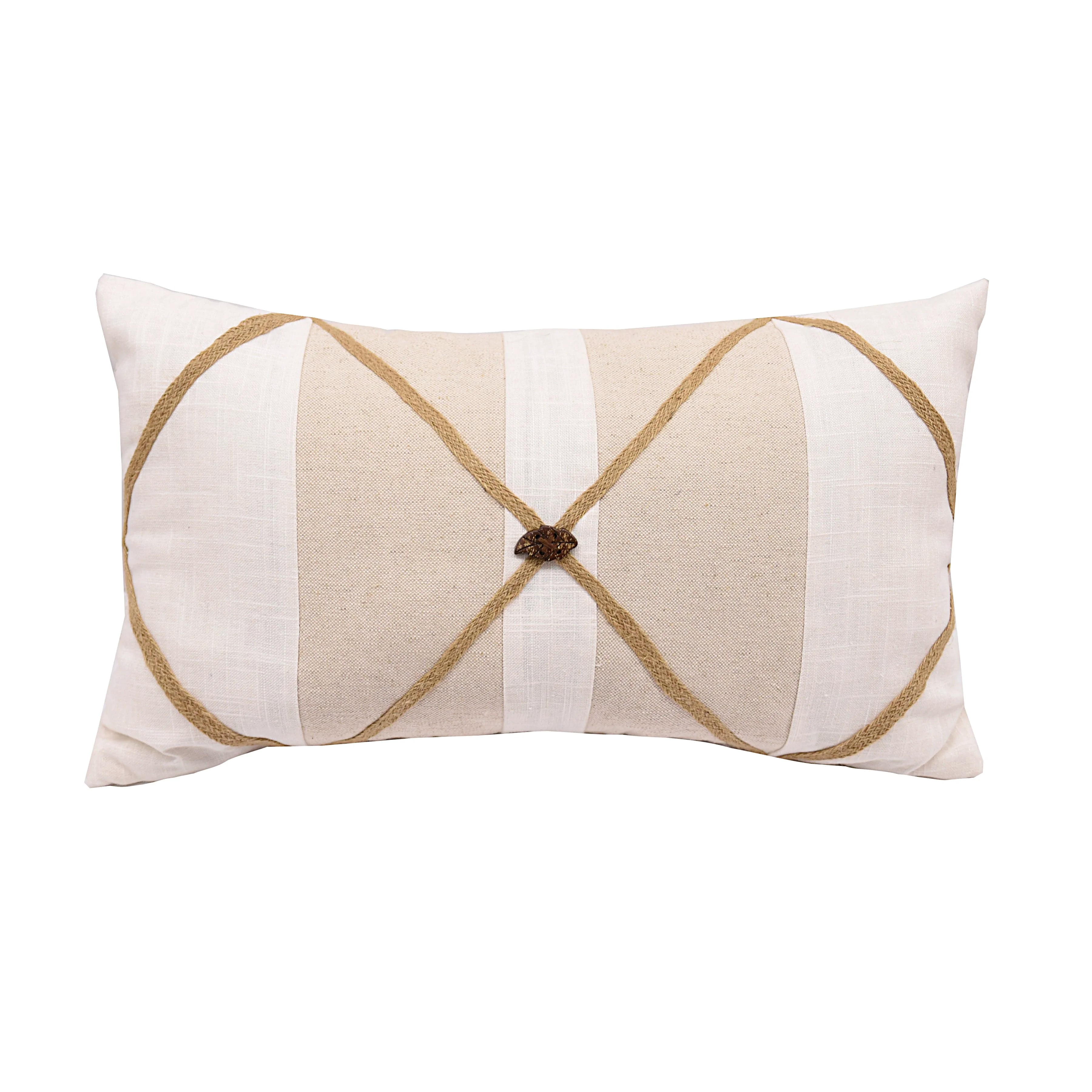 Traditional Linen Buttoned Pillow Fast