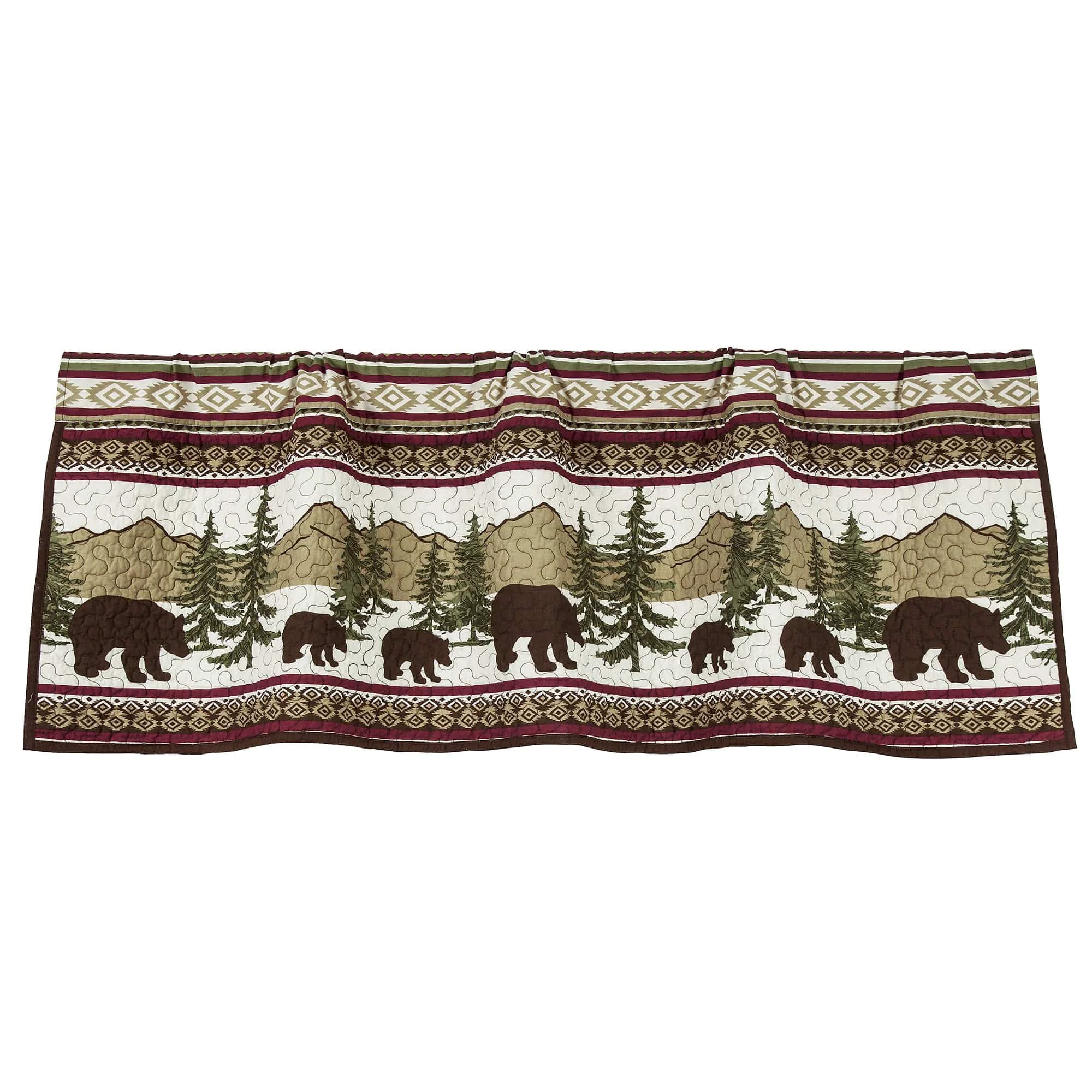 Modern Bear Trail Quilted Valance Long-Lasting