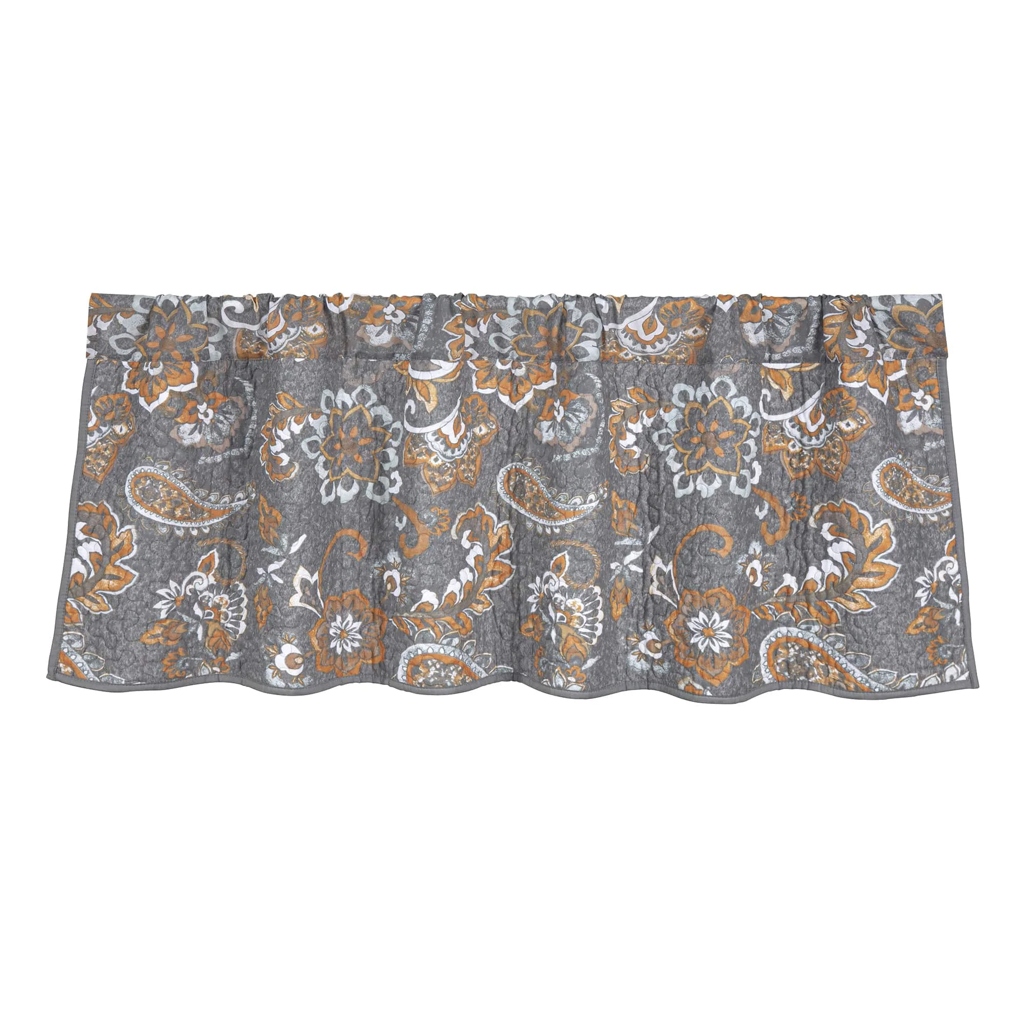 Superior Abbie Western Paisley Reversible Quilted Valance Solid