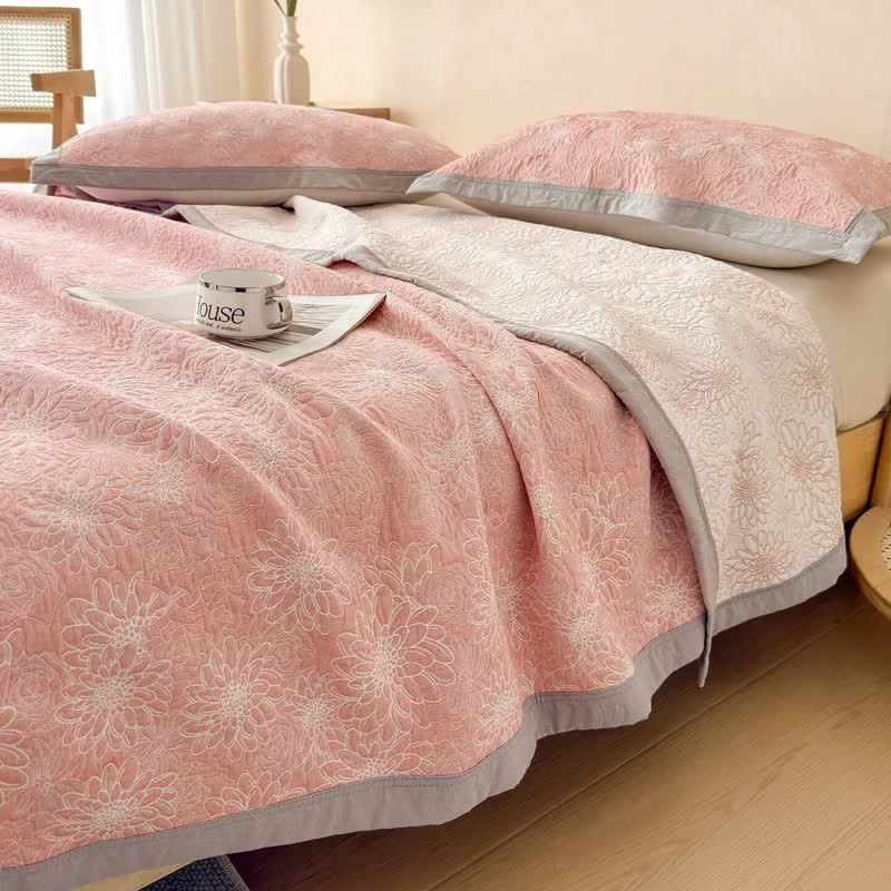 Quality Ownkoti Cotton Rustic Floral Muslin Quilt Blanket Organic