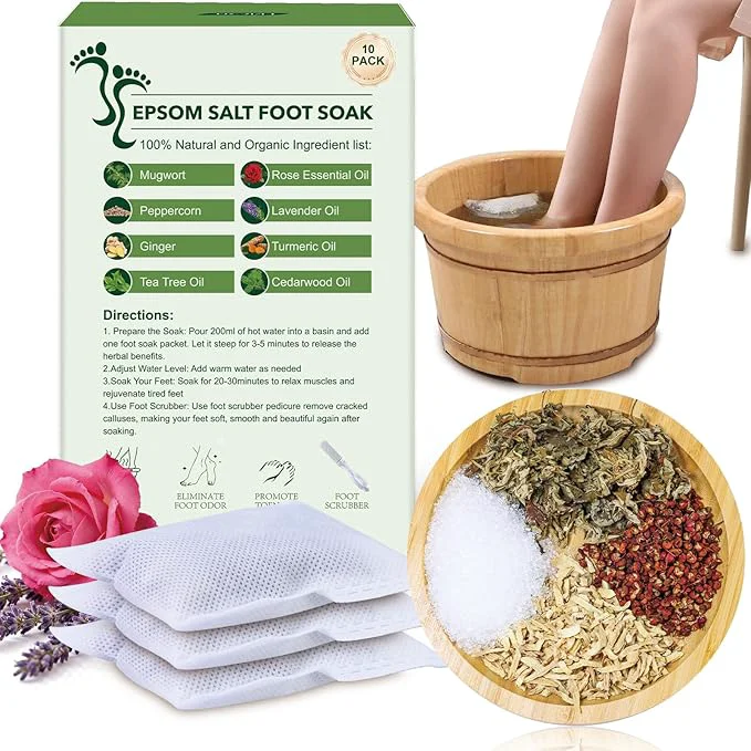 Detailed 10Pack Foot Soak with Epsom Salt Epsom Salts Crafted