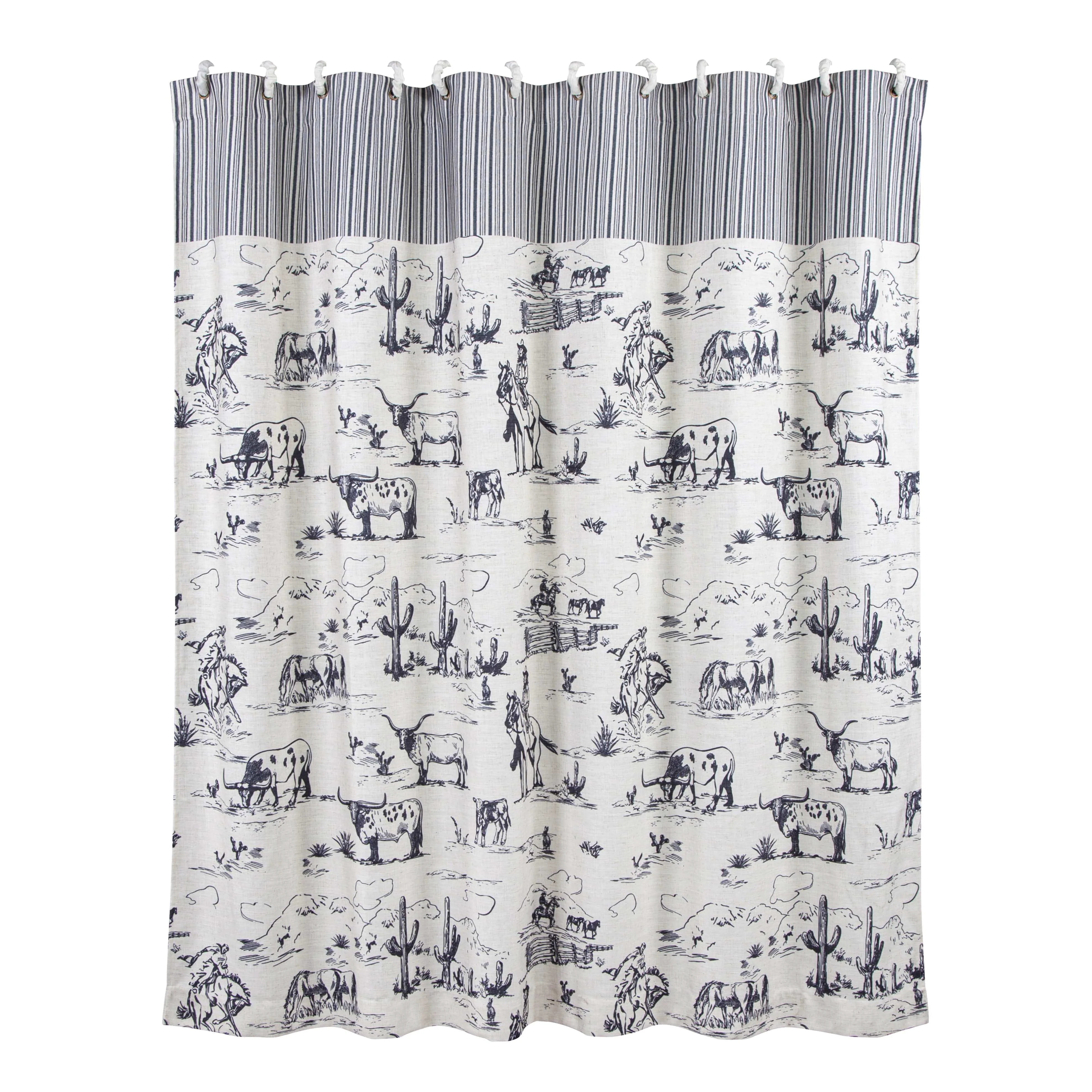 Detailed Ranch Life Shower Curtain Artisan