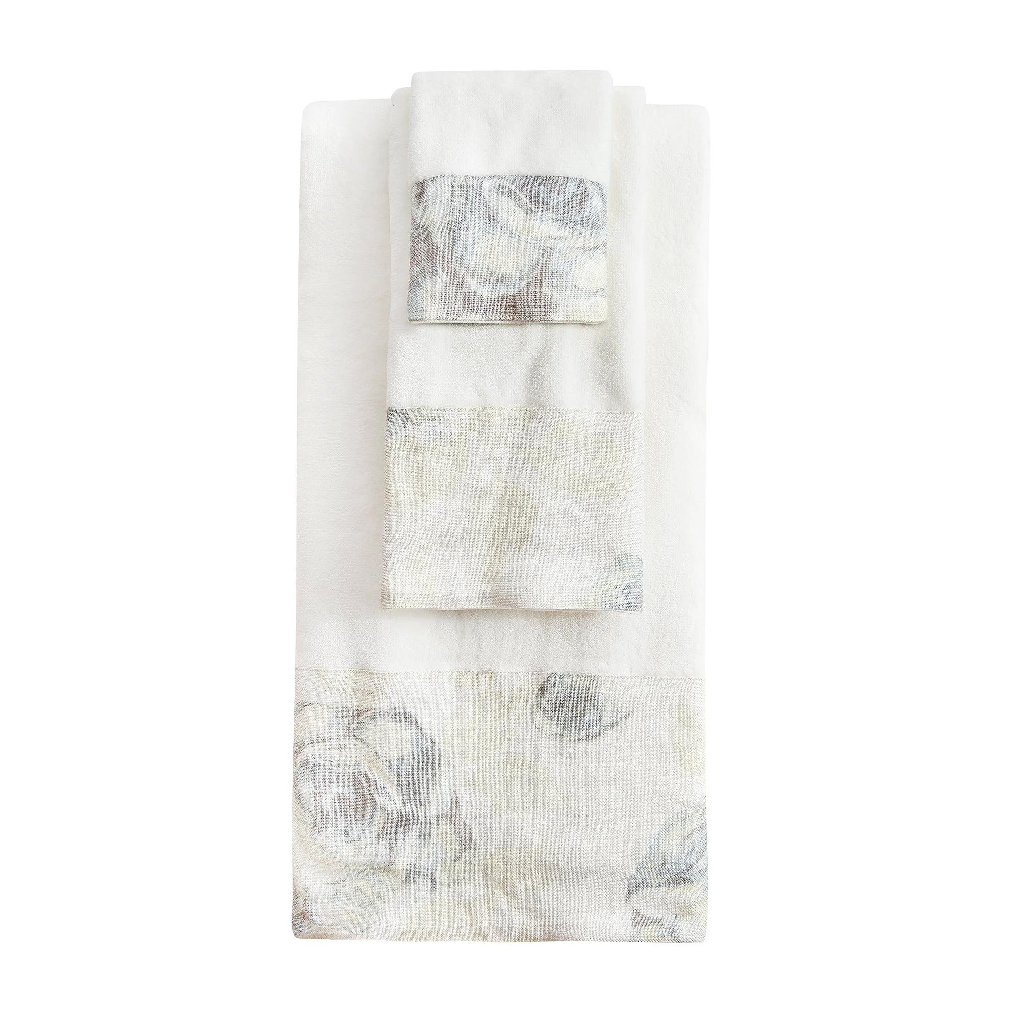 Superior Rosaline Linen Towel Set 3 Pc Expertly Made